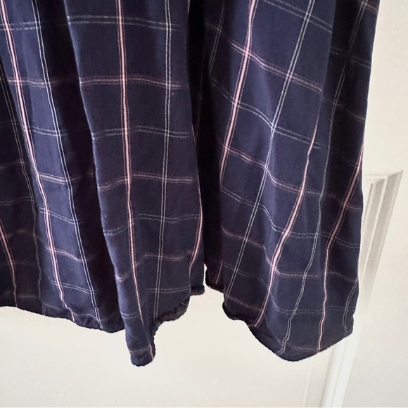 Old Navy Blue Plaid Waist-Defined Flutter-Sleeve Dress Women’s Size Large EUC - Picture 14 of 15